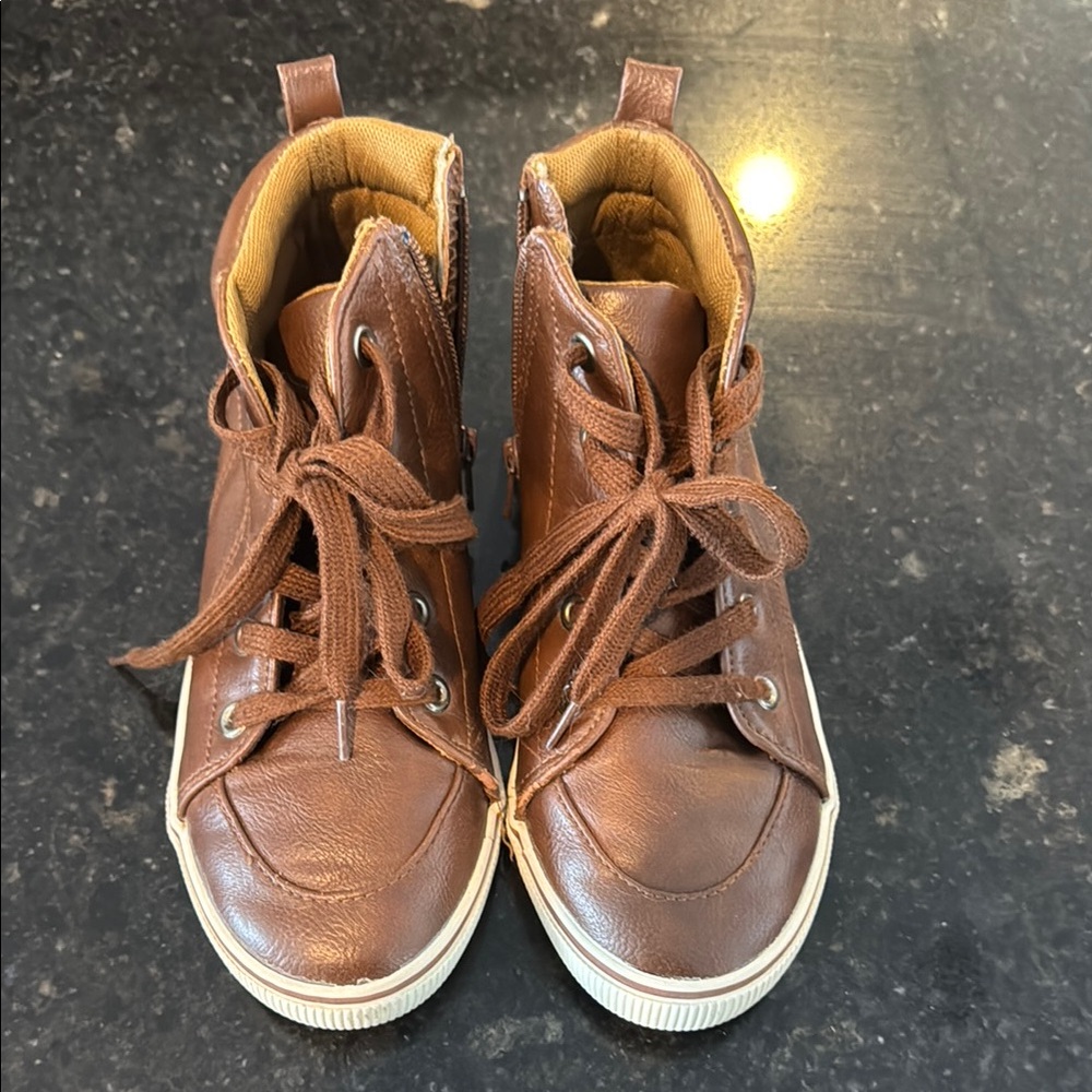 Cat & Jack Brown High-Top Kids Sneakers